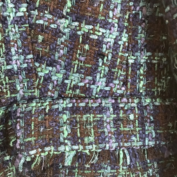 Karl Lagerfeld Buckingham teal boucle suit - Picture 3 of 7